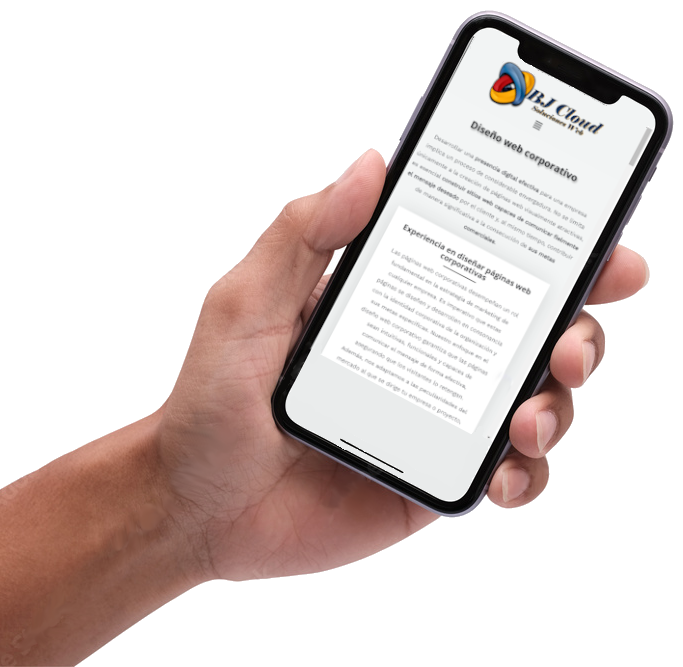 web corporativa mano movil
